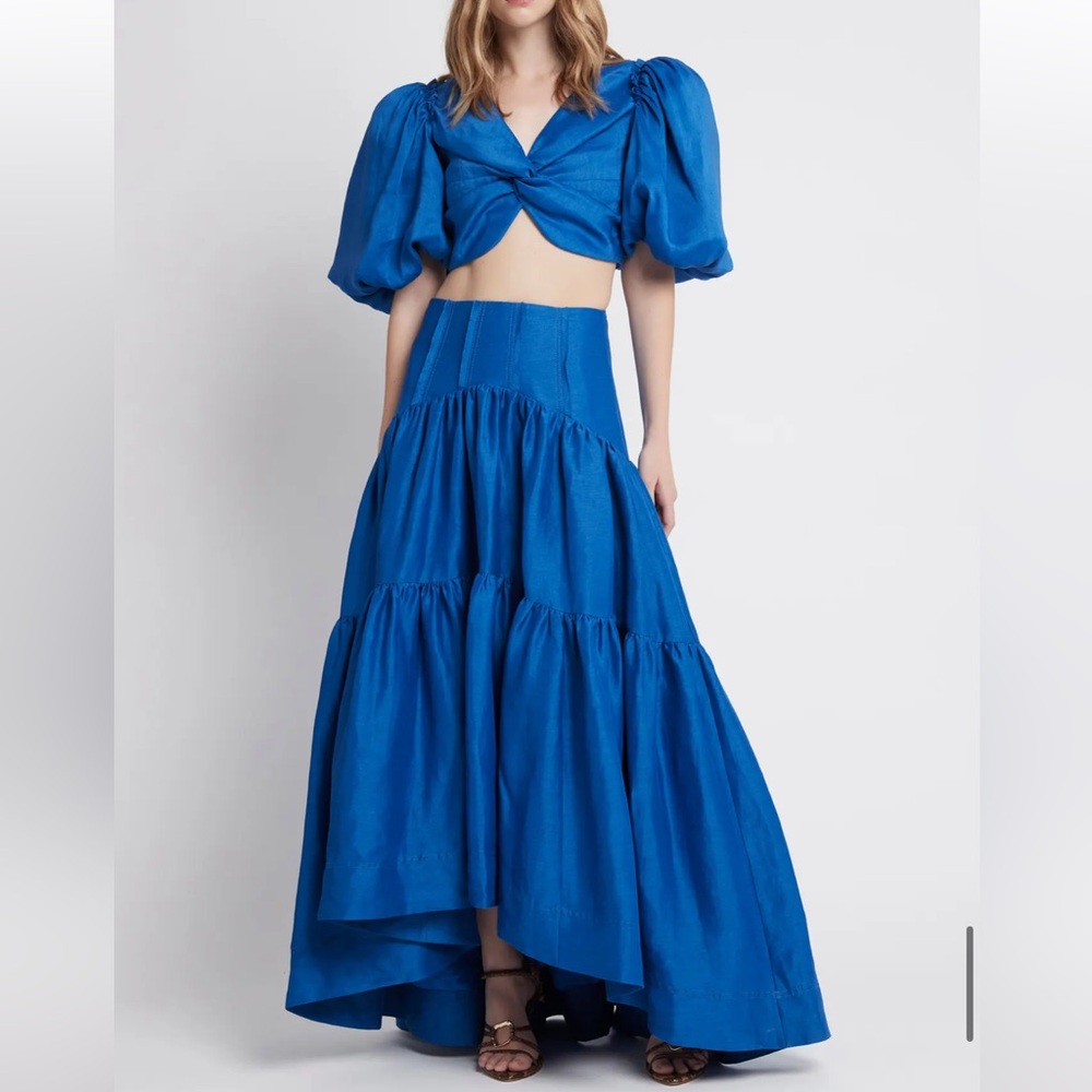 Aje reverb midi skirt